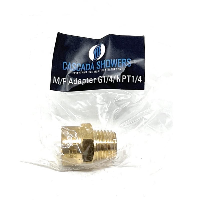 Cascada Showers G Thread (British BSPP) Male to NPT Thread Female Pipe Fitting Adapter - Lead-Free Adapter (1/4" x 1/4" (1 Piece)) - Image 5
